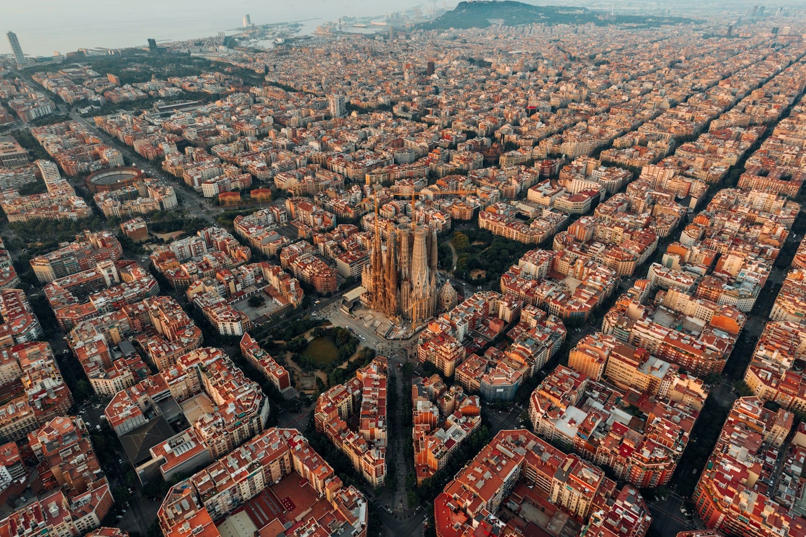 Sagrada Família and cityscape in Barcelona